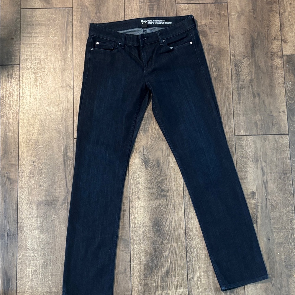 GAP Real Straight Fit Dark Indigo Jeans